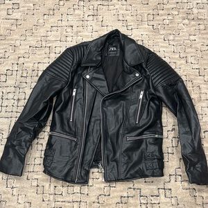 Men’s medium Zara leather jacket